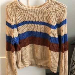 Striped knit sweater